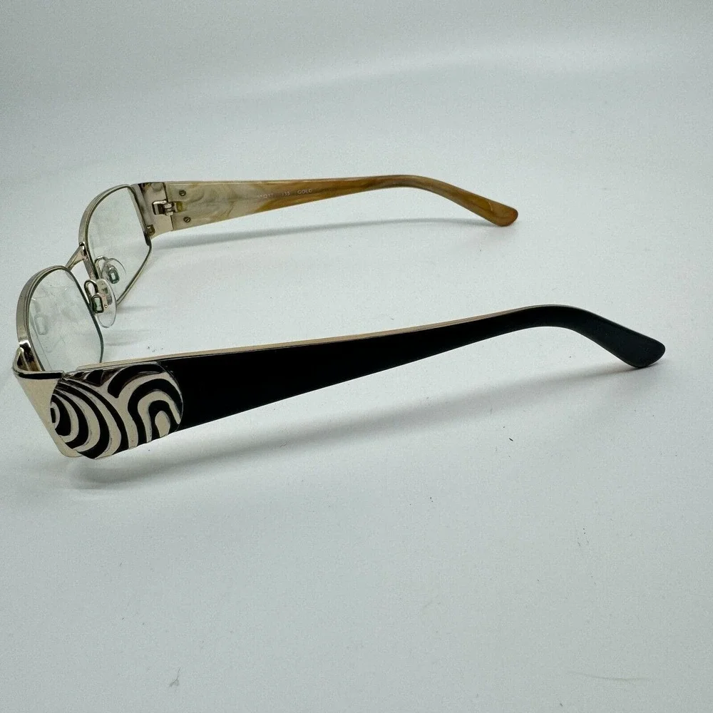 Parke Eyeglasses Frames PK5002 Gold 51-17-135 Rectangle Full Rim‎ H10581